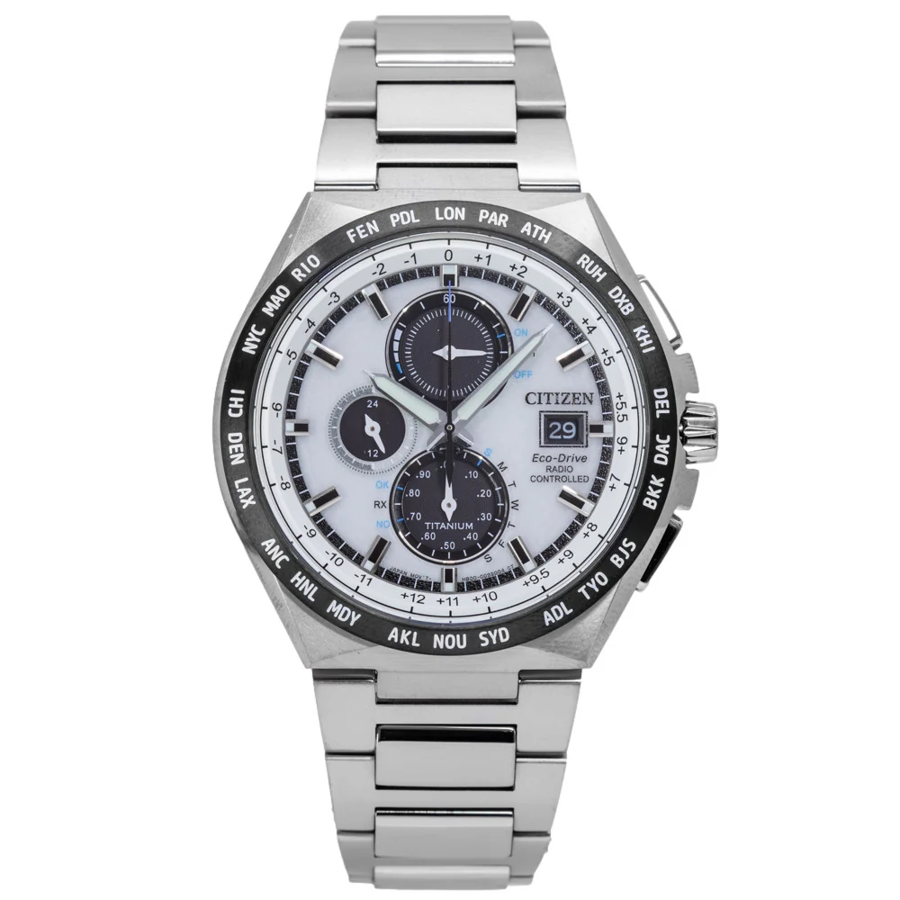 Citizen AT8238-84A Super Titanium Radio Eco-Drive Chrono - Image 2