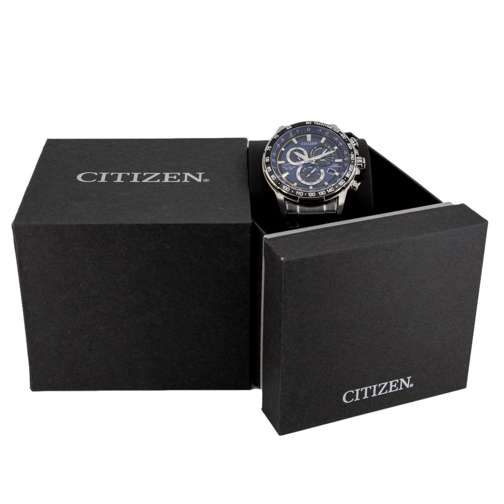 Citizen Men's CB5930-82L Super Titanium Chrono Blue Dial - Image 6