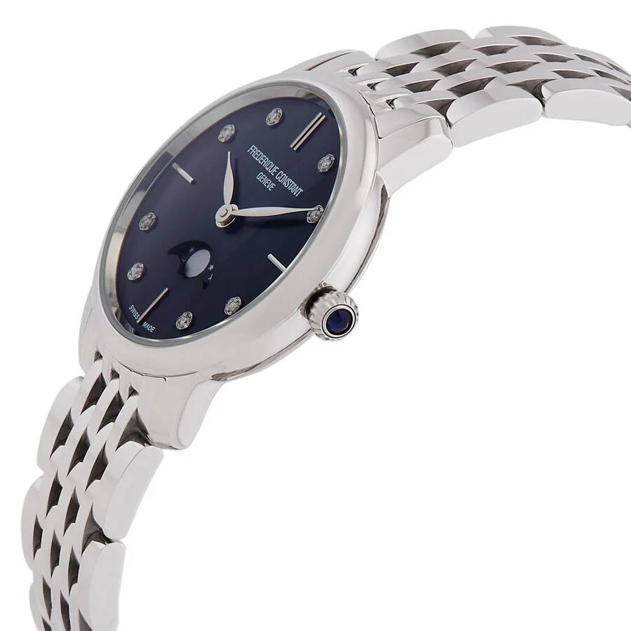 Frederique Constant FC-206MPBD1S6B Classics Quartz Slimline Ladies Moonphase Woman's Watch - Image 4