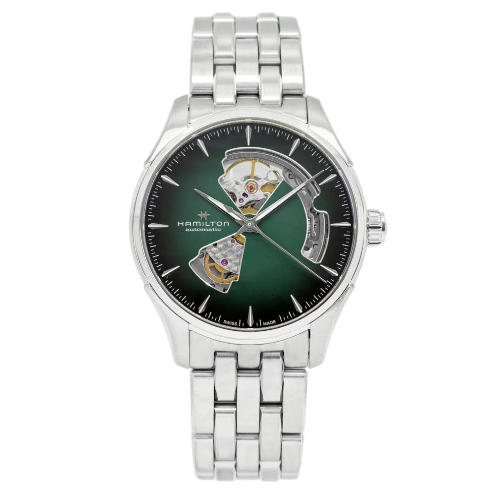Hamilton H32675160 Jazz Master Open Heart Green Dial Watch - Image 2