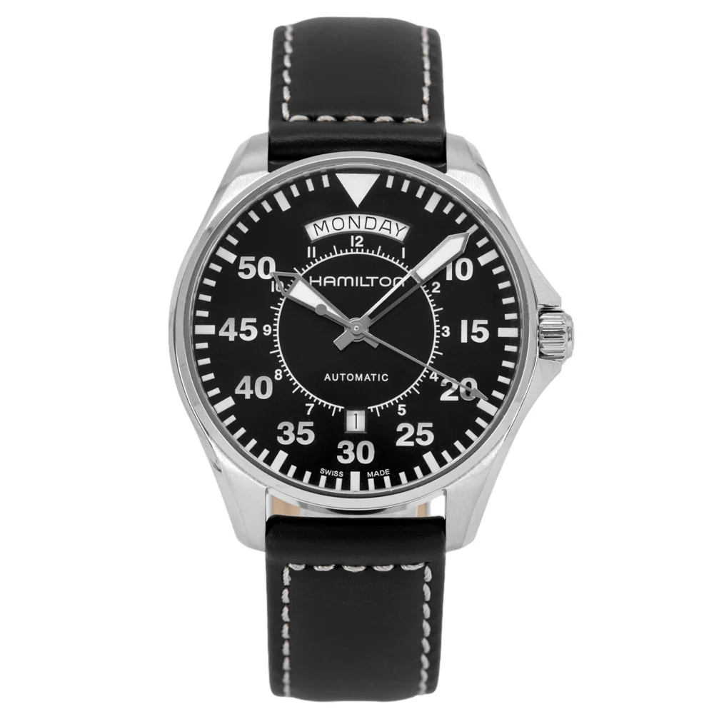 Hamilton Men's H64615735 Khaki Aviation Pilot Day Date Watch - Image 2