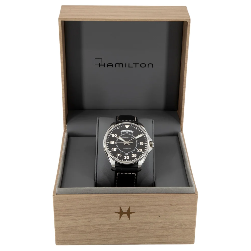 Hamilton Men's H64615735 Khaki Aviation Pilot Day Date Watch - Image 8