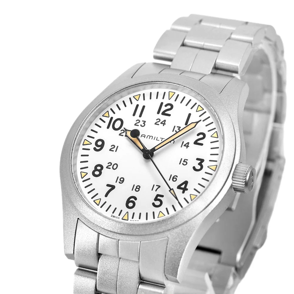 Hamilton Men's H69529113 Khaki Field Mechanical 42mm Watch - Image 10