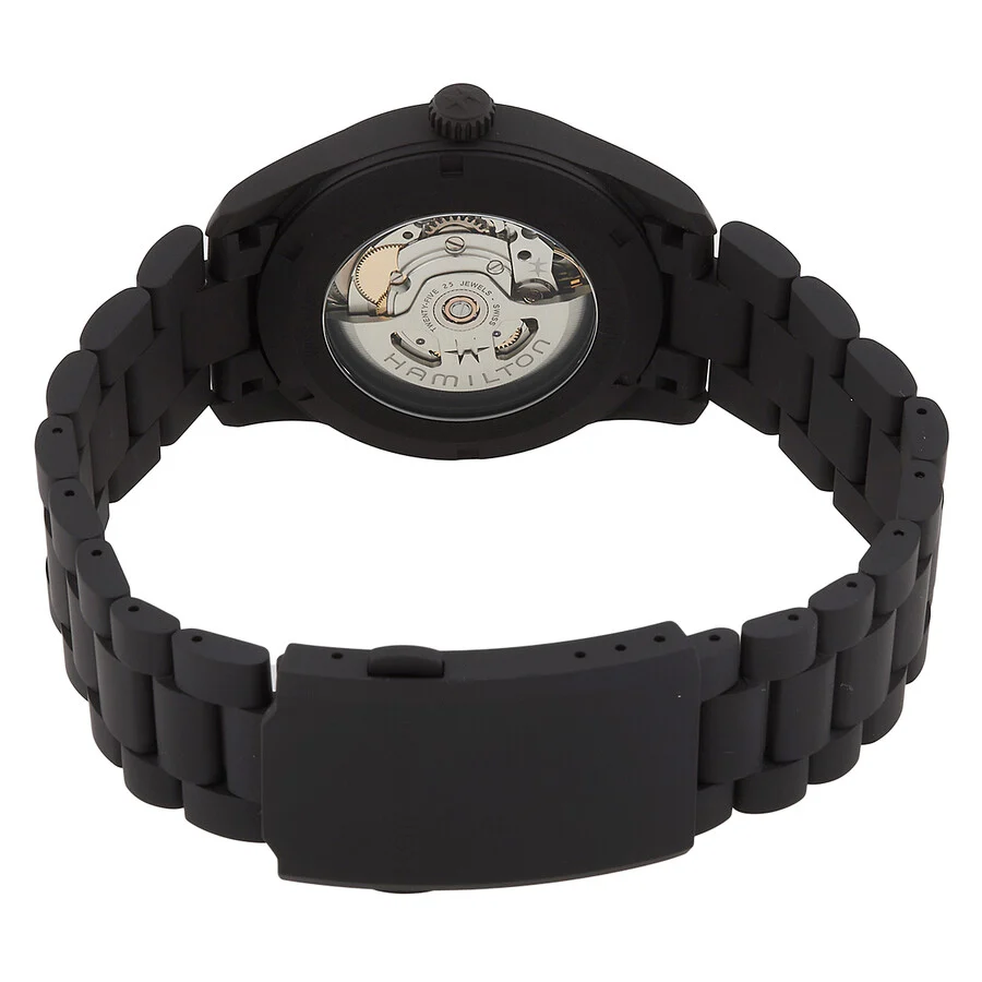 Hamilton Men's H70215130 Khaki Field Titanium Auto Black PVD - Image 2
