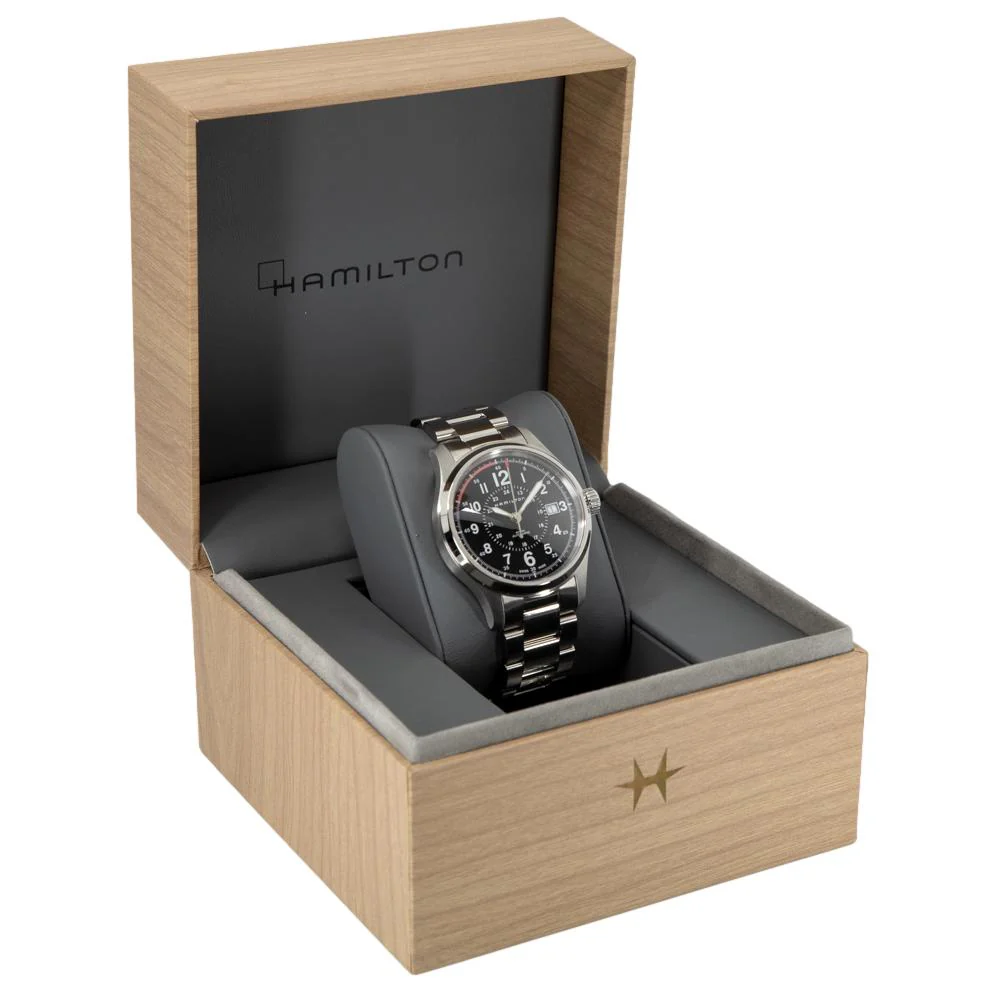 Hamilton Men's H70595133 Khaki Field Date Display Watch - Image 9