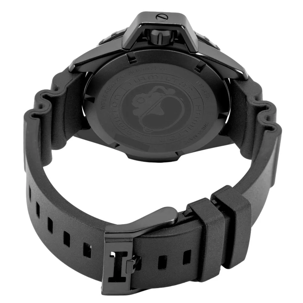 Hamilton Men's H77845330 Khaki Navy Frogman Auto Watch - Image 4