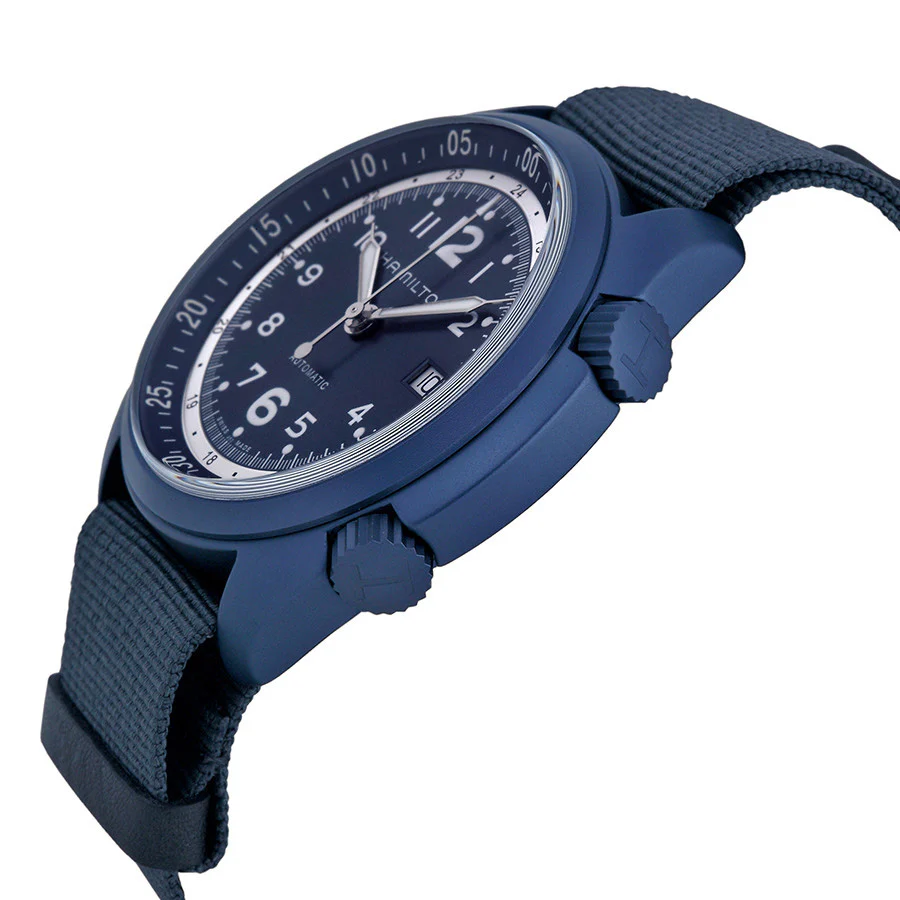 Hamilton Men's H80495845 Khaki Aviation Blue Dial Watch - Image 2