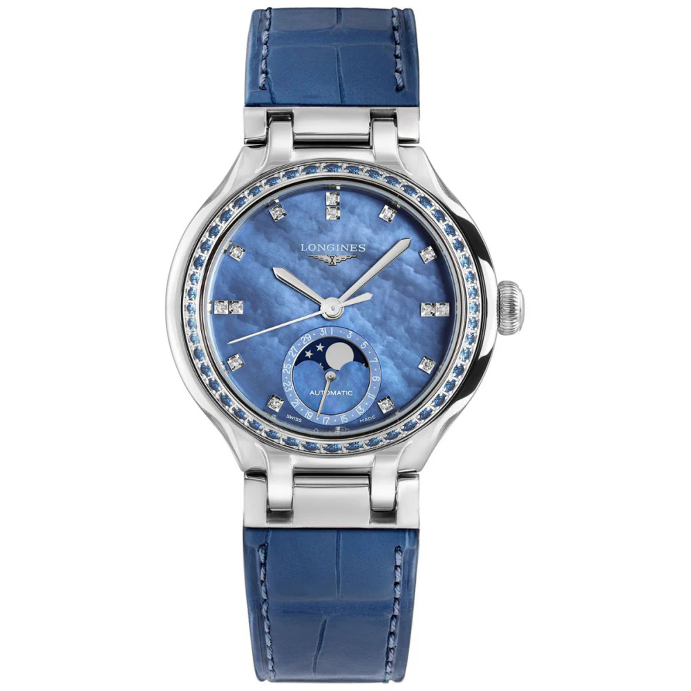 Longines L8.126.0.97.2 Primaluna Moonphase Automatic Woman's Watch