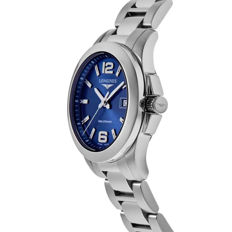 Longines Ladies L3.376.4.96.6 Conquest Blue Dial Watch - Image 2