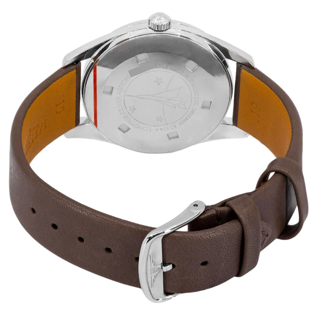 Longines Men's L2.834.4.72.2 Heritage Silver Arrow Auto - Image 5