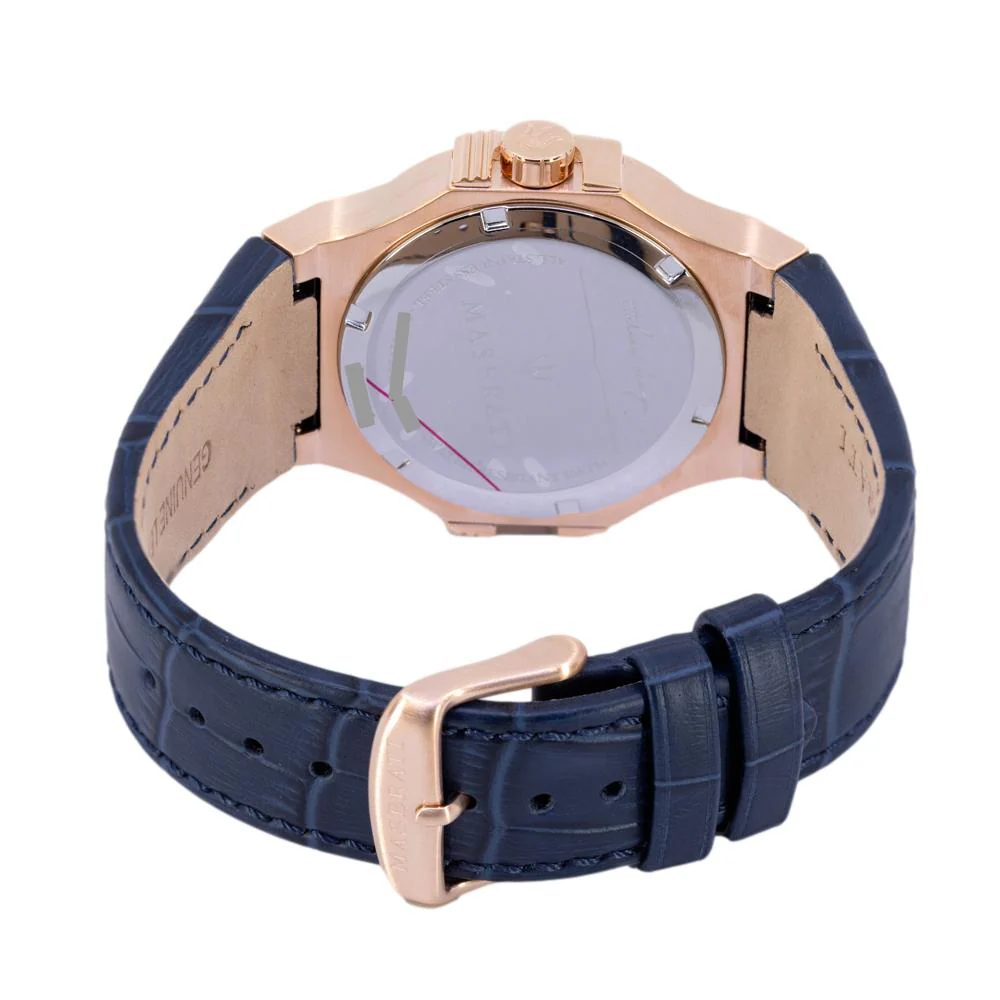 Maserati Men's R8851108027 Potenza Blue Dial PVD Watch - Image 4