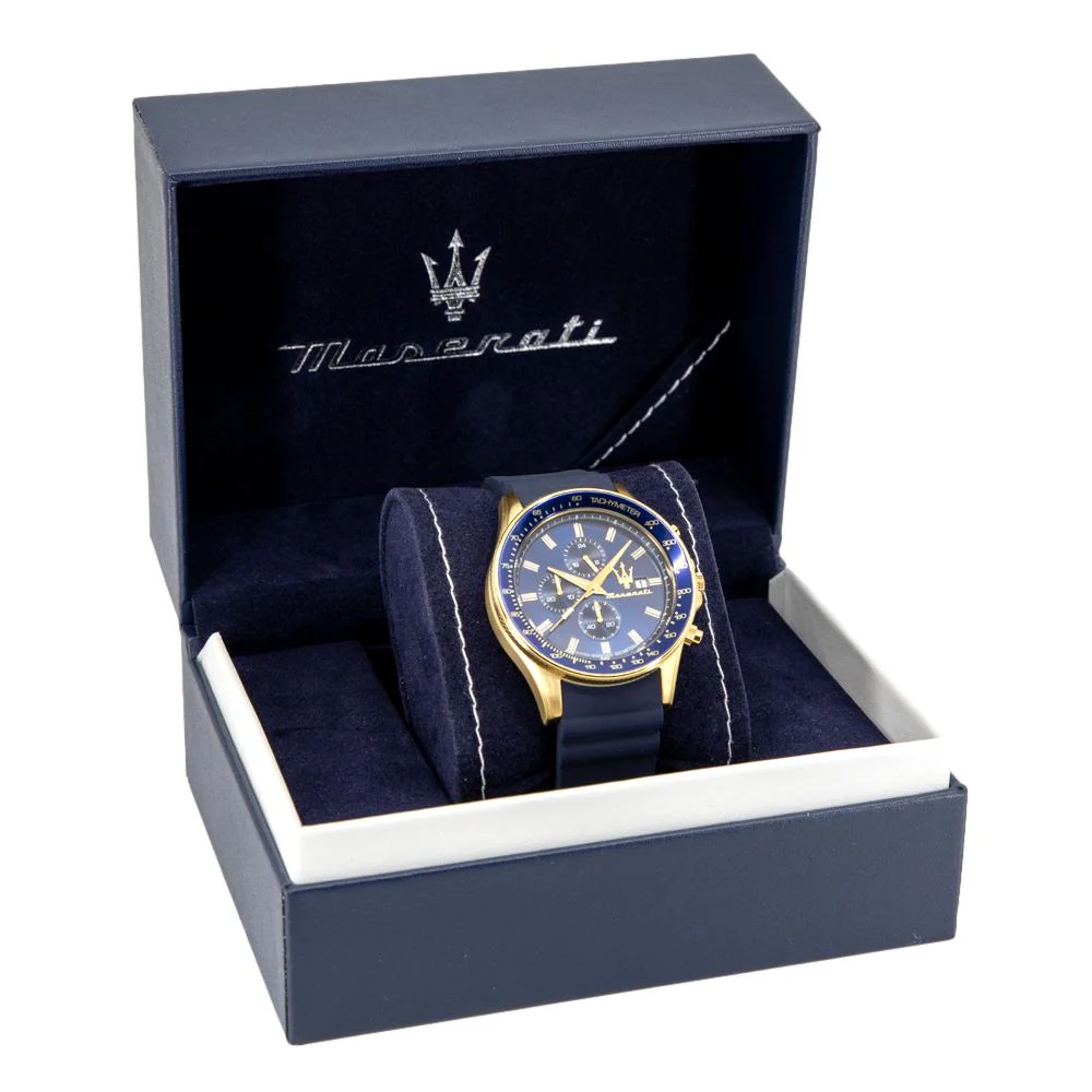 Maserati Men's R8871640004 SFIDA Chrono Blue Dial Watch - Image 8