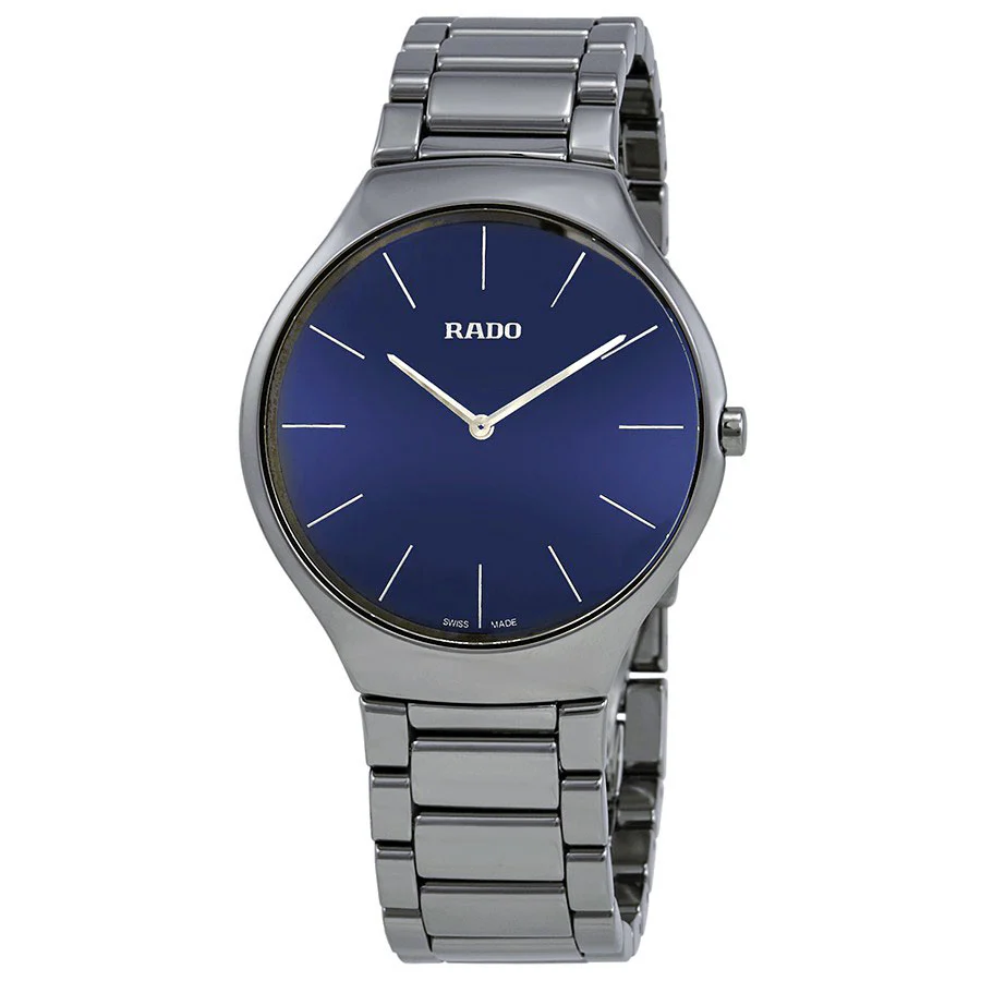 Rado Men's R27955022 True Thinline Blue Dial Watch