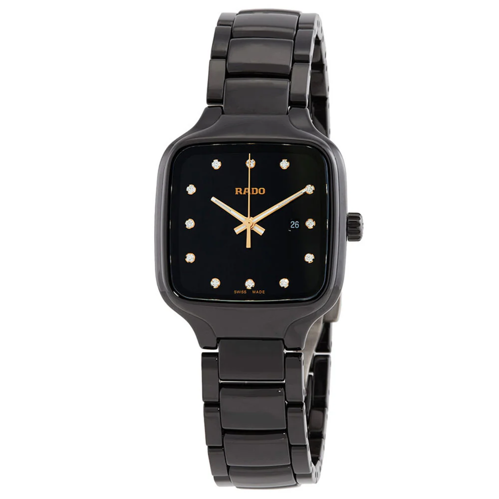 Rado Women's R27080702 True Square Ceramic Diamond Quartz