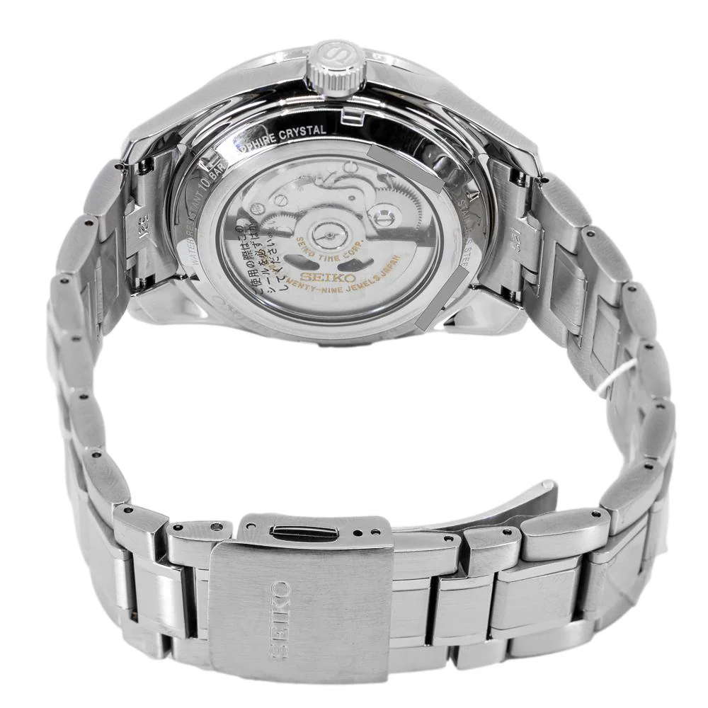 Seiko Men's SPB219J1 Presage GMT Green Dial Watch - Image 4