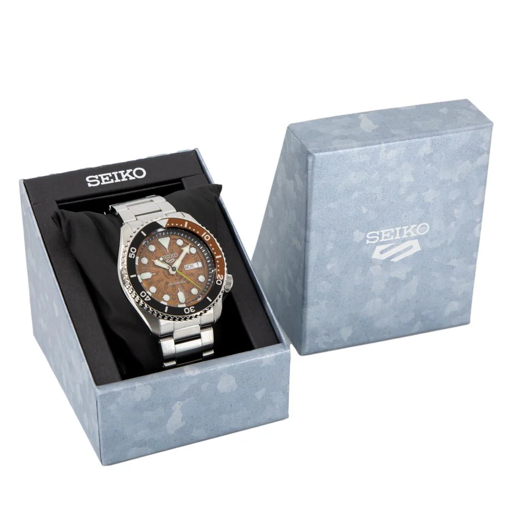 Seiko Men's SRPJ47K1Sports SKX Style Orange Dial Watch - Image 11