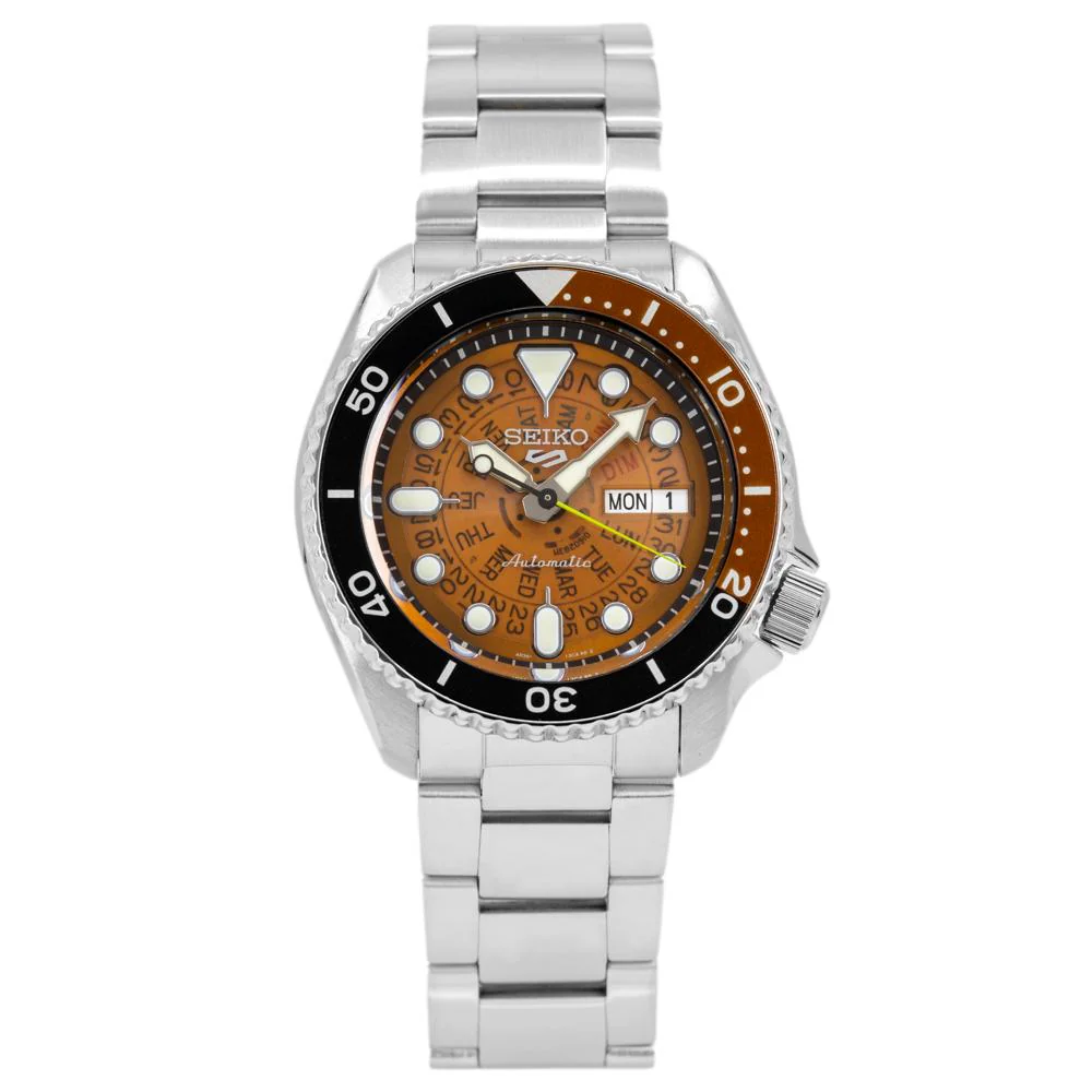 Seiko Men's SRPJ47K1Sports SKX Style Orange Dial Watch - Image 3
