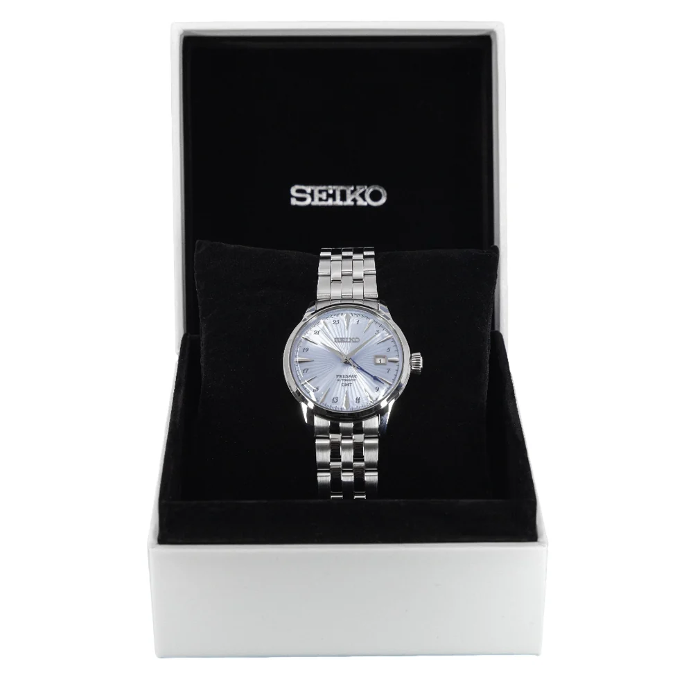 Seiko Men's SSK037J1 Presage Cocktail GMT Blue Auto - Image 8