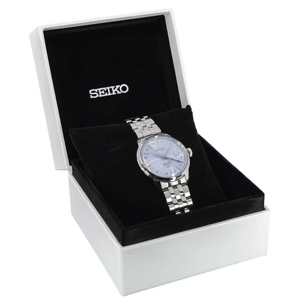 Seiko Men's SSK037J1 Presage Cocktail GMT Blue Auto - Image 9