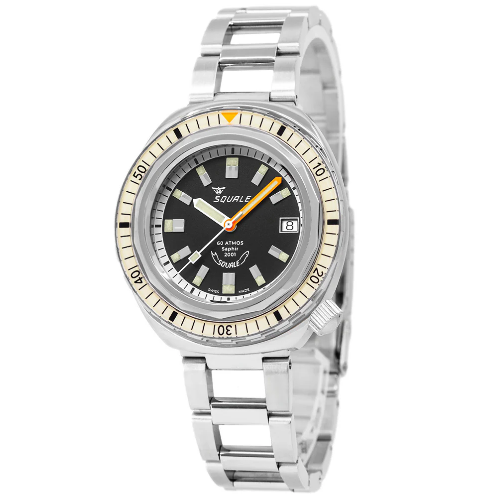 Squale Men's 2001BEBK.AC 2001 Sand 60ATM 40mm Automatic