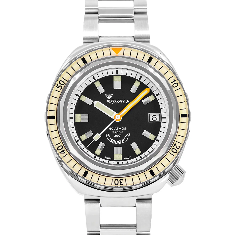 Squale Men's 2001BEBK.AC 2001 Sand 60ATM 40mm Automatic - Image 3