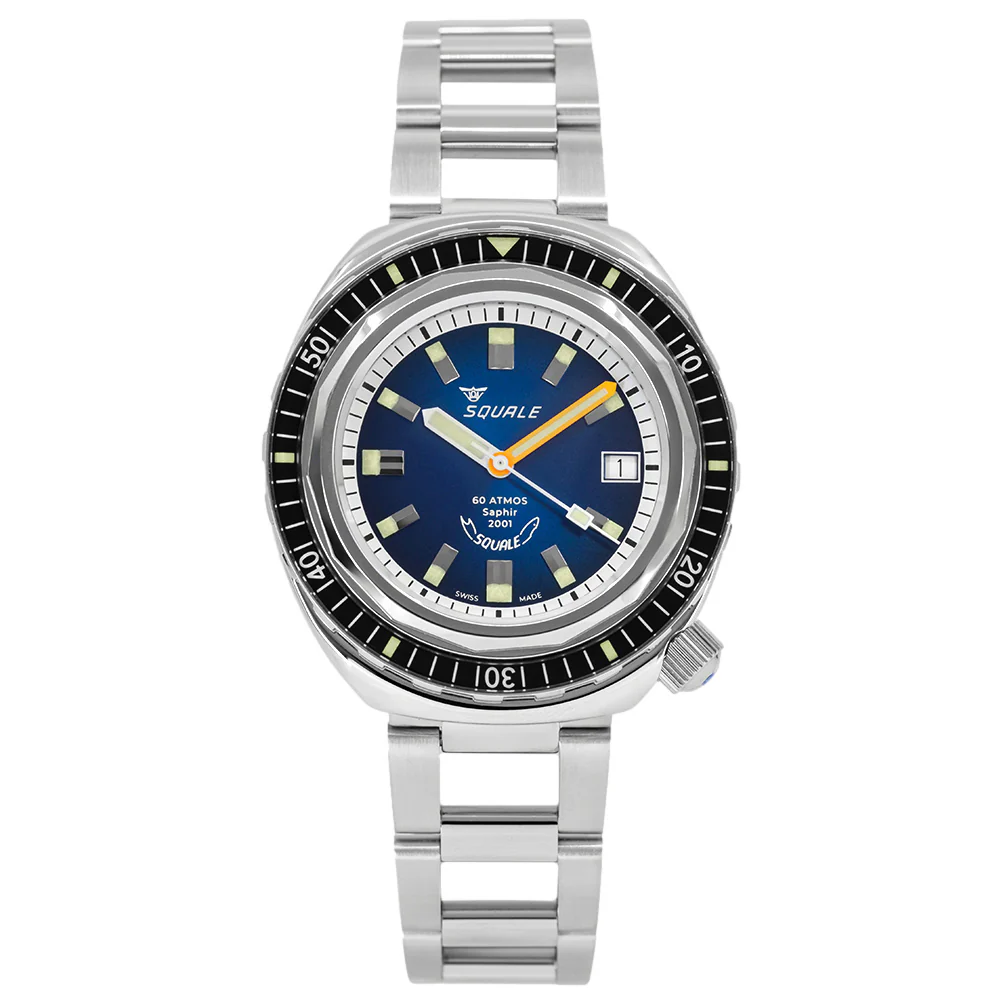 Squale Men's 2001BKBL.AC Sunray Blue 40mm 60 Atmos Automatic - Image 3