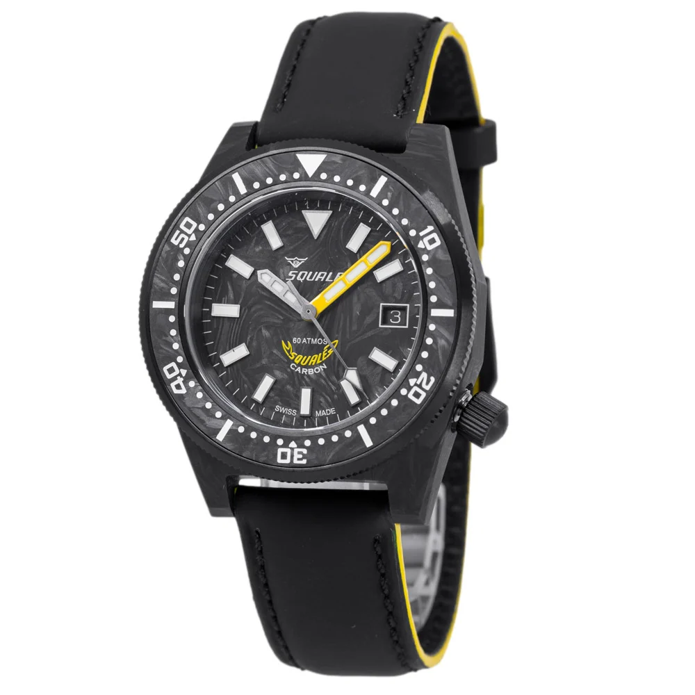 Squale T183AFCY.RLY T-183 Forged Carbon Yellow Automatic Men's Watch