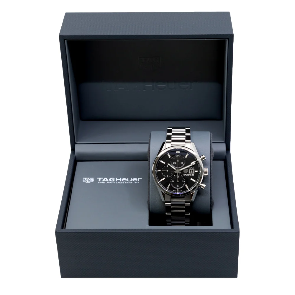 Tag Heuer Men's CBK2110.BA0715 Carrera Black Dial Auto Watch - Image 5