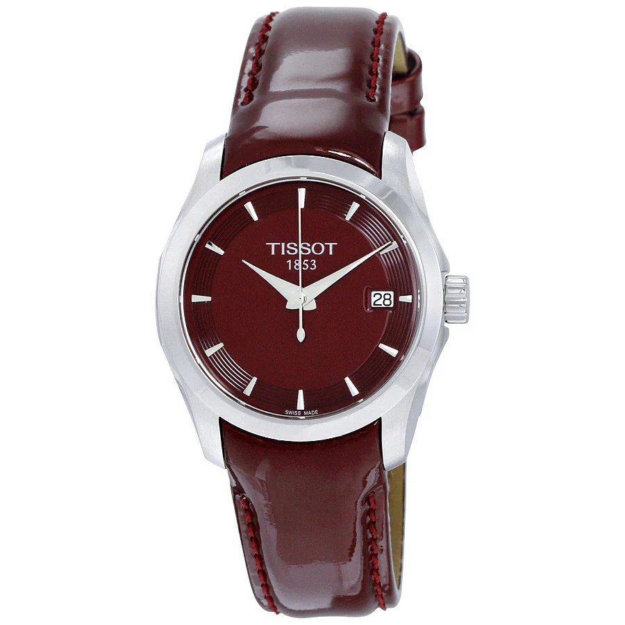 Tissot Ladies T035.210.16.371.00 Couturier Red Dial Watch