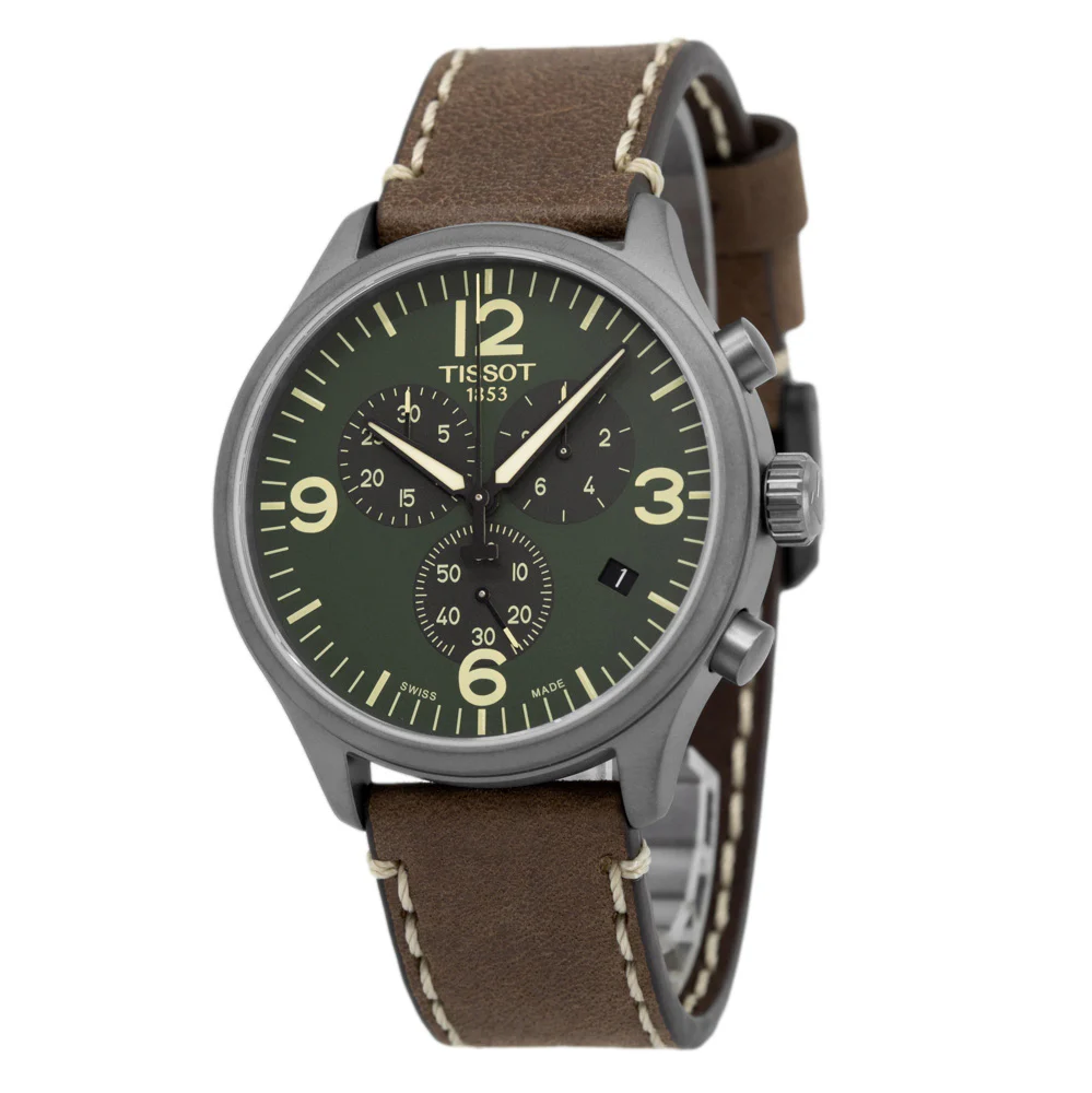 Tissot Men's T116.617.36.097.00 Chrono XL Green Dial Watch