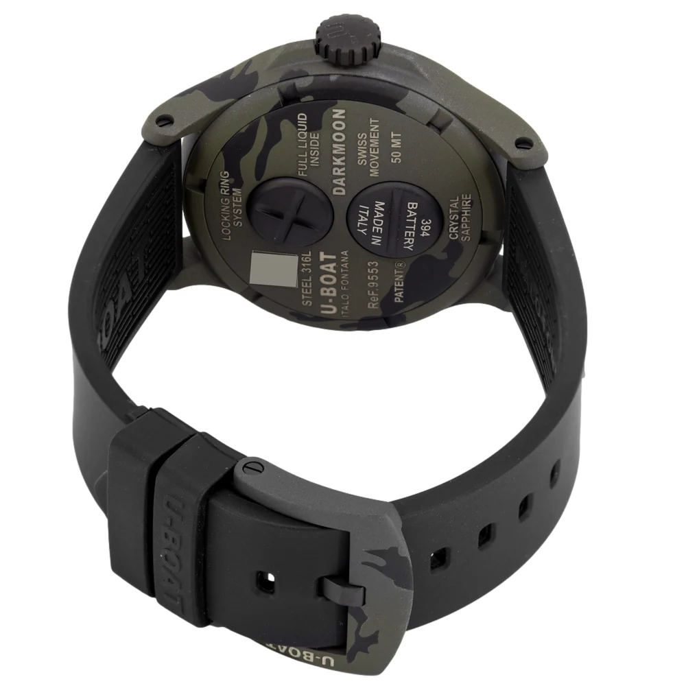 U-Boat Men's 9553 Darkmoon 44 m Camouflage Curved Dial Watch - Image 5