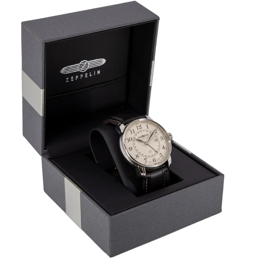 Zeppelin Men's 7642-5 LZ127 Graf Dual Time 42mm Quartz - Image 6